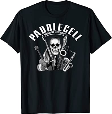 Paddlecell Shirt -Instrumente und Totenkopf-